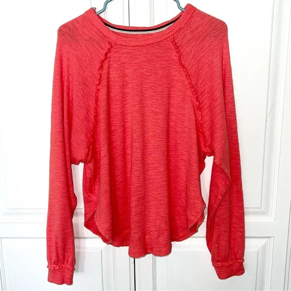 Pilcro Anthropologie Coral Oversized Top Small Boho Coastal Lightweight - Picture 10 of 12